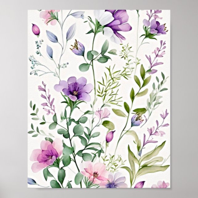 Watercolor floral poster (Front)