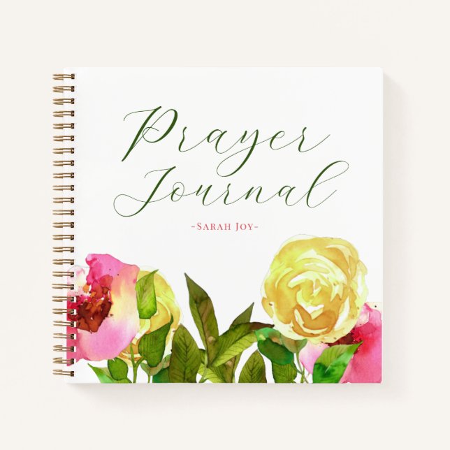 Watercolor Floral Prayer Journal (Front)
