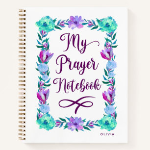 Watercolor Floral Prayer Notebook