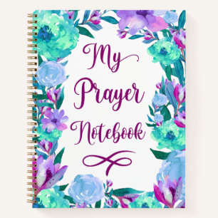 Watercolor Floral Prayer Notebook