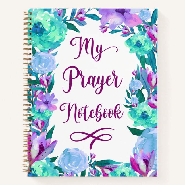 Watercolor Floral Prayer Notebook (Front)