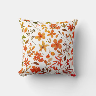 Watercolor Floral Print Cushion