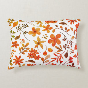 Watercolor Floral Print  Decorative Cushion
