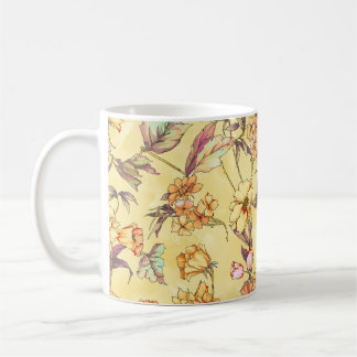 Watercolor Floral Print Texture Coffee Mug