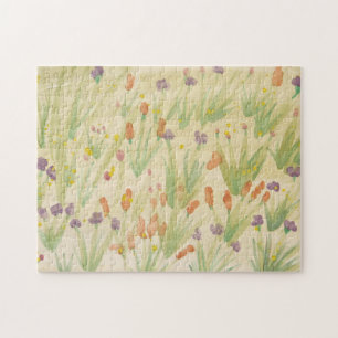 Watercolor Floral Puzzle