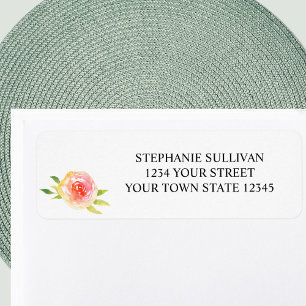 Watercolor Floral Return Address