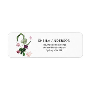 Watercolor Floral Return Address Label