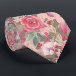 Watercolor Floral Rose Gold Camouflage Pink Tie<br><div class="desc">This design may be personalised by choosing the Edit Design option. You may also transfer onto other items. Contact me at colorflowcreations@gmail.com or use the chat option at the top of the page if you wish to have this design on another product or need assistance. See more of my designs...</div>