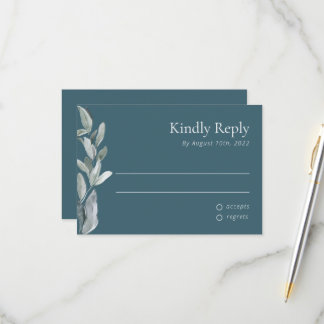 watercolor floral rsvp card