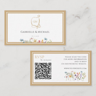 Watercolor Floral RSVP Wedding Enclosure Cards