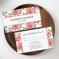 Watercolor Floral Salon Hair Stylist