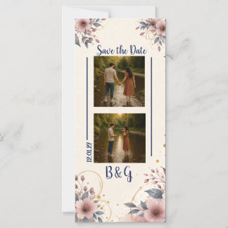 Watercolor Floral Save the Date Magnet