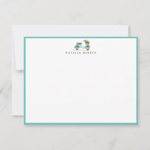 Watercolor Floral Scooter Card