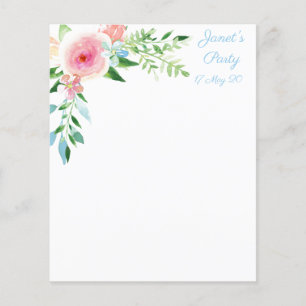 Watercolor Floral Scrapbook Paper