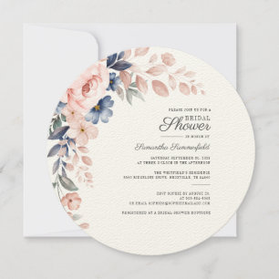 Watercolor Floral Script Bridal Shower Invitation