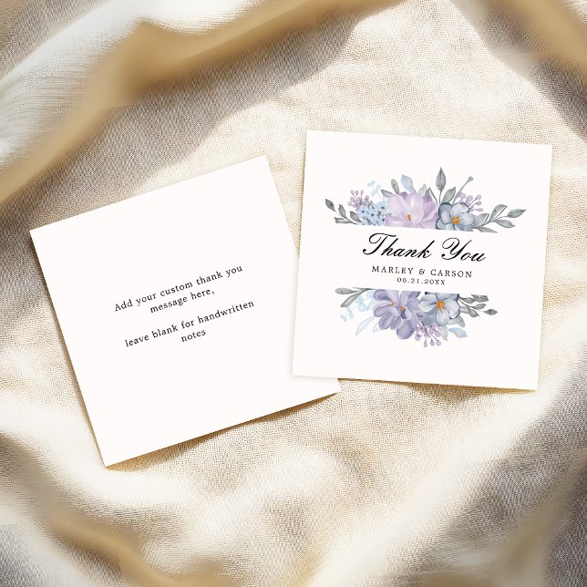 Watercolor Floral Script Wedding Budget Thank You Card (Creator Uploaded)