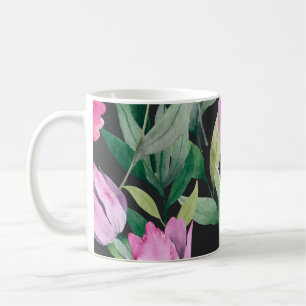 Watercolor floral, seamless beautiful pattern. coffee mug