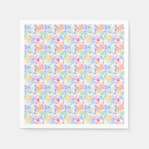Watercolor Floral Seamless Pattern Napkin