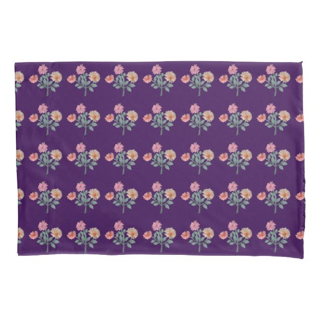 Watercolor Floral Seamless Pattern Soft Pastel  Pillowcase (Front)