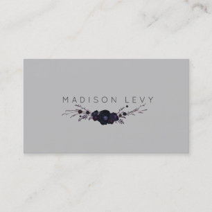 Watercolor Floral Simple Chic Business Cards