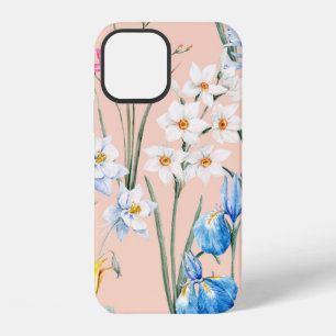 Watercolor floral spring pattern, botanical illust iPhone 12 case