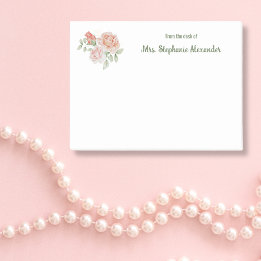 Watercolor Floral Stylish From The Desk Of Sticky Post-it Notes