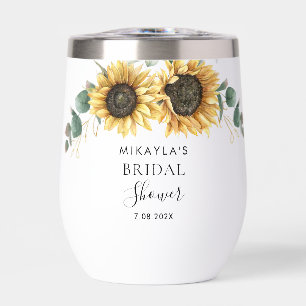 Watercolor Floral Sunflower Greenery Bridal Shower