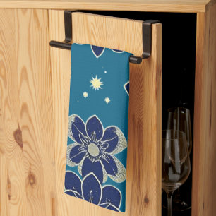 Watercolor Floral Symphony – Seamless Botanical  Tea Towel