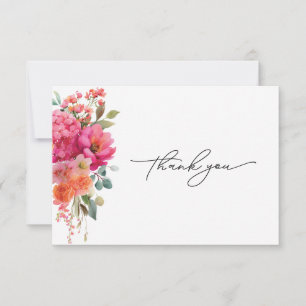 Watercolor Floral Thank You Card