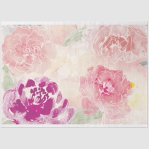 Watercolor Floral - tissue paper
