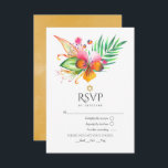 Watercolor Floral Tropical Summer Bat Mitzvah RSVP Card<br><div class="desc">Celebrate a joyful Bat Mitzvah with this vibrant Watercolor Floral Tropical Summer RSVP Card. Featuring a fresh hand-painted tropical floral design with lush greenery and bright summer hues, this RSVP card is perfect for warm-weather celebrations, destination events, or modern Bat Mitzvah themes. Designed to coordinate beautifully with tropical, floral, or...</div>