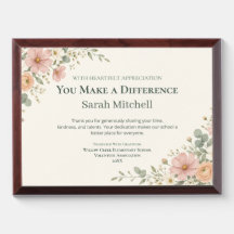 Watercolor Floral Volunteer Appreciation Thank You