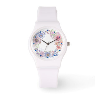Watercolor Floral Watch