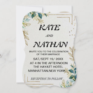 WATERCOLOR FLORAL WEDDING INVITATION