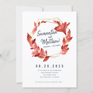Watercolor Floral Wedding Invitation