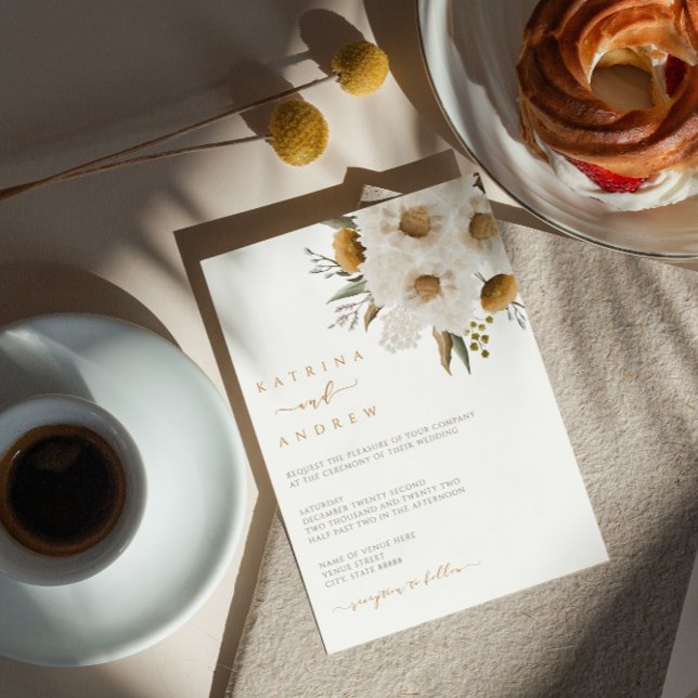 Watercolor Floral Wedding Invitation (Creator Uploaded)