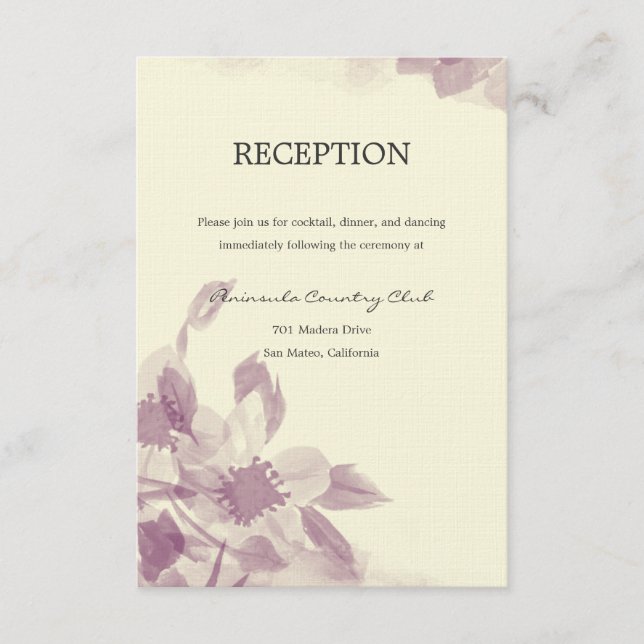 Watercolor Floral Wedding Invitation (Front)