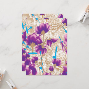 Watercolor Floral Wedding Invitation   Editable