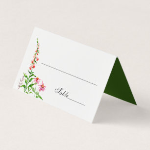 Watercolor Floral wedding place card