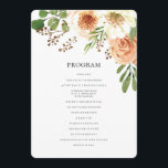 Watercolor Floral Wedding Programme<br><div class="desc">Composed of serif typography. All against a backdrop of white background with watercolor florals and foliage. 

This is designed by White Paper Birch Co.,  exclusive for Zazzle.

Available here:
http://www.zazzle.com/store/whitepaperbirch</div>