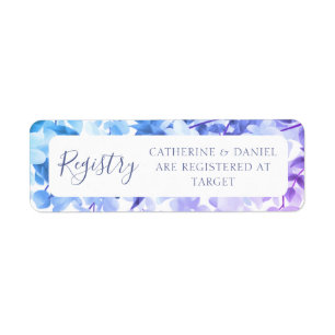 Watercolor Floral Wedding Registry Information