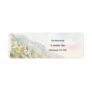 Watercolor Floral Wedding Return Address Label