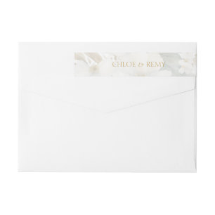 Watercolor Floral Wedding Return Address Label