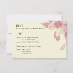 Watercolor Floral Wedding RSVP Card
