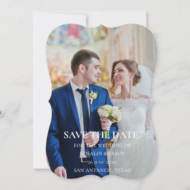 Watercolor Floral Wedding Rustic Save The Date (Front)