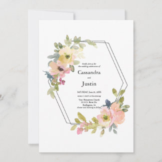 Watercolor Floral Wedding Save The Date