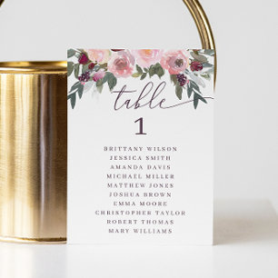 Watercolor Floral Wedding Seating Chart   Garden Invitation
