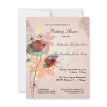 Watercolor Floral Wedding Shower Invite