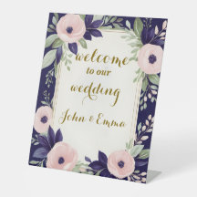 Watercolor Floral welcome wedding