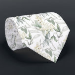 Watercolor Floral White Cream Flowers  Tie<br><div class="desc">This design may be personalised by choosing the Edit Design option. You may also transfer onto other items. Contact me at colorflowcreations@gmail.com or use the chat option at the top of the page if you wish to have this design on another product or need assistance. See more of my designs...</div>
